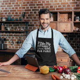 プルポークBBQ大型ブラックエプロン エプロン