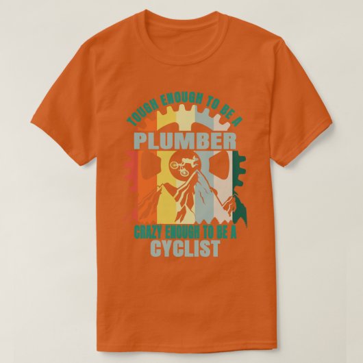 プルマーバイクもしくは自転車に乗る人デザイン Tシャツ (デザイン正面)