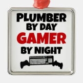 プルマー遊はビデオゲームを愛 メタルオーナメント (正面)