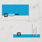 プルマー – パーソナルアクアブルー 名刺 (正面/裏面)