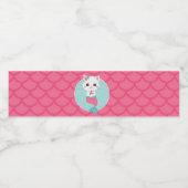 プルメイドピンクマーメイド子猫誕生日 ペットボトルラベル (シングルラベル)