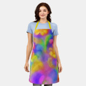 プルメカラフルダマスク エプロン (着用した状態)