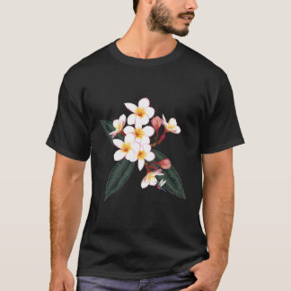 プルメリアとハミングバード Tシャツ