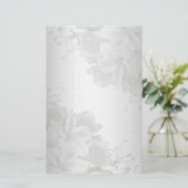 プルメリアのサテン一見の花柄の文房具 便箋 (スタンド正面)