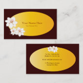 プルメリアのスパの名刺のテンプレート 名刺 (正面/裏面)