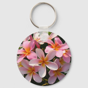 プルメリアのハワイの花のピンクのキーホルダー キーホルダー
