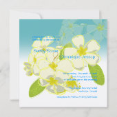 プルメリアのレイの目的地ウェディング 招待状 (裏面)