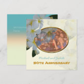 プルメリアのレイ トロピカル フォト アナウンスメント 案内状 (正面/裏面)