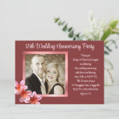 プルメリアの写真　記念日　カップルパーティ 招待状 (スタンド正面)