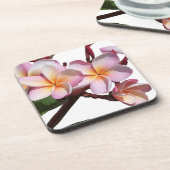 プルメリアの花のコルクのコースター コースター (左側)