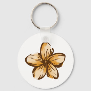 プルメリアの花のハワイのスタイル キーホルダー