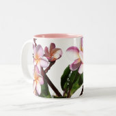 プルメリアの花のマグ ツートーンマグカップ (正面左)