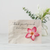 プルメリアの花の砂の感謝カード サンキューカード (スタンド正面)