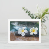 プルメリアの花の砂の感謝カード サンキューカード (スタンド正面)