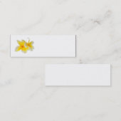 プルメリアの花ハワイアンホワイトイエローフランジパニ スキニー名刺 (正面/裏面)