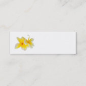 プルメリアの花ハワイアンホワイトイエローフランジパニ スキニー名刺 (正面)