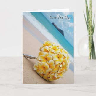 プルメリアの花束の結婚式招待状 招待状