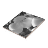 プルメリアの花（白黒） タイル (側面)