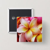 プルメリアのFrangipaniのハワイの花によってカスタマイズブランク 缶バッジ (正面&裏面)