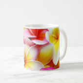プルメリアのFrangipaniのハワイの花のハワイアンの花 コーヒーマグカップ (正面右)