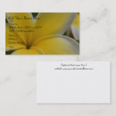 プルメリアのFrangipaniの熱帯花 名刺 (正面/裏面)