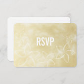プルメリアウェディングRSVP応答カード 招待状 (正面/裏面)