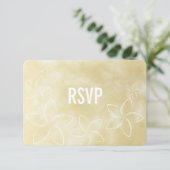 プルメリアウェディングRSVP応答カード 招待状 (スタンド正面)