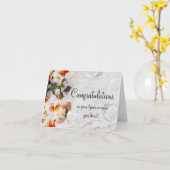 プルメリアオーキッドレイおめでとうすべての行事 カード (黄色い花)