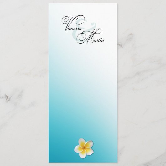 プルメリアスターフィッシュビーチディナーメニュー メニュー (裏面)