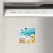 プルメリアスターフィッシュビーチトロピカル保存日 マグネット (インサイチュ (食洗機))