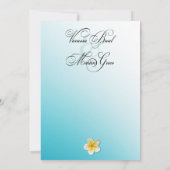 プルメリアスターフィッシュビーチ結婚ハワイアン 招待状 (裏面)