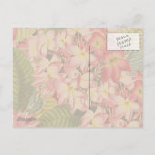 プルメリアトロピカルフローラ日付はがきを保存 案内ポストカード (裏面)