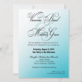 プルメリアヒトデビーチトロピカル結婚ズ 招待状 (裏面)