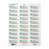 プルメリアヒトデビーチトロピカル結婚ハワイ ラベル (フルシート)