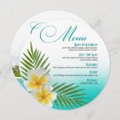 プルメリアビーチ結婚式ラウンドディナーメニュー メニュー (正面/裏面)