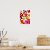 プルメリアフランギパニハワイフラワーカスタマイズ ポスター (キッチン)