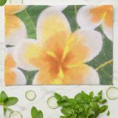 プルメリアフランギパニ熱帯産キッチンデコータオル キッチンタオル (折り畳み)