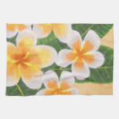 プルメリアフランギパニ熱帯産キッチンデコータオル キッチンタオル (横)