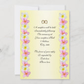 プルメリアフランギパニ結婚式招待状 招待状 (裏面)