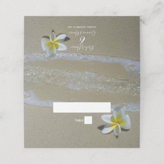 プルメリアフランジパニオンサンド結婚ズ座席表 プレイスカード (外部開封)