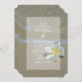 プルメリアフランジパニオンサンド結婚式招待状 招待状