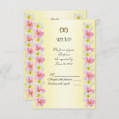 プルメリアフランジパニ招待状応答カード 出欠カード (正面/裏面)