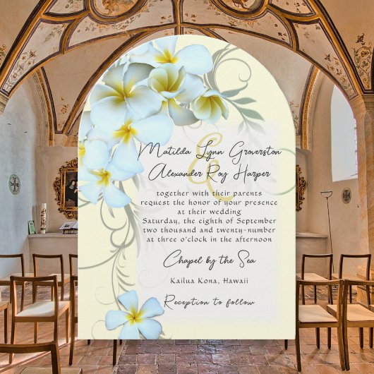 プルメリアフローズカスタムウェディング招待状 招待状