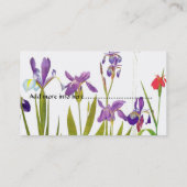 プルメリアフローラ植物花ビジネスカード 名刺 (裏面)