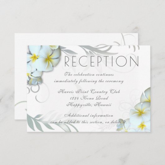 プルメリアフローリッシュ披露宴会場エンクロージャー エンクロージャーカード (正面/裏面)