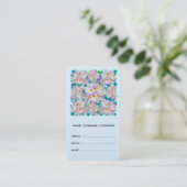 プルメリアブーケエキゾチック夏のパターン 名刺 (スタンド正面)