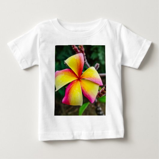 プルメリアルブラ ベビーTシャツ (正面)