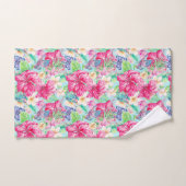 プルメリア中国のハイビスカスフォージョチョウ バスタオルセット (ハンドタオル)