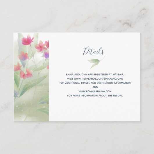 プルメリア水彩 エンクロージャーカード (正面)