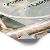 プルメリア素朴フランジパニバイブル愛引用文ポスター ポスター (角)